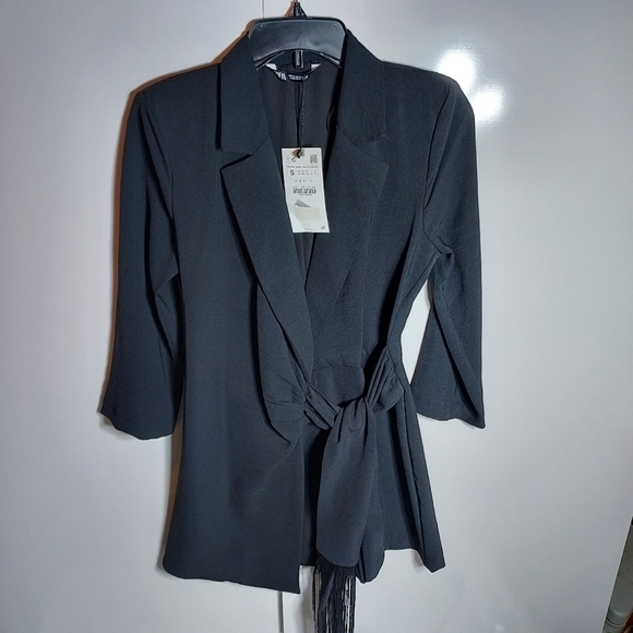 ZARA  fringed jumpsuit blazer - Picture 8 of 10